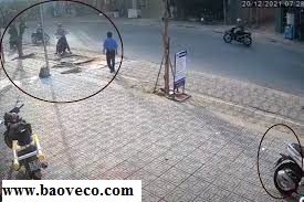 nhan vien bao ve cua hang bi dan canh trom xe