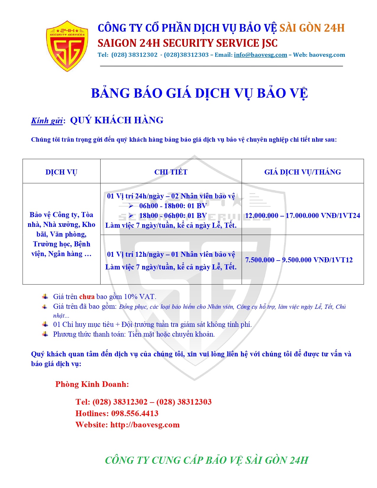 bao gia dich vu bao ve tai dong anh thu doha noi